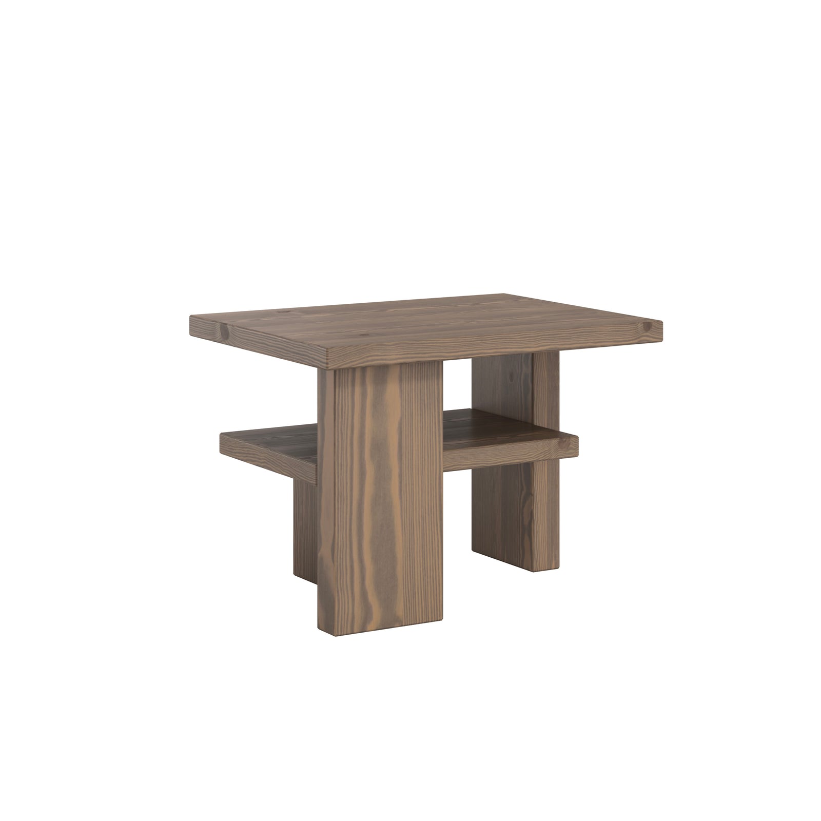 Japan sivupöytä, ruskea.