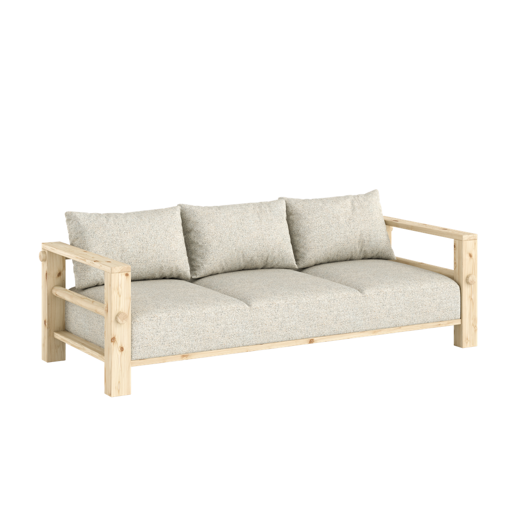 Bare vuodesohva, runko käsittelemätön, kangas Soft Chalk.