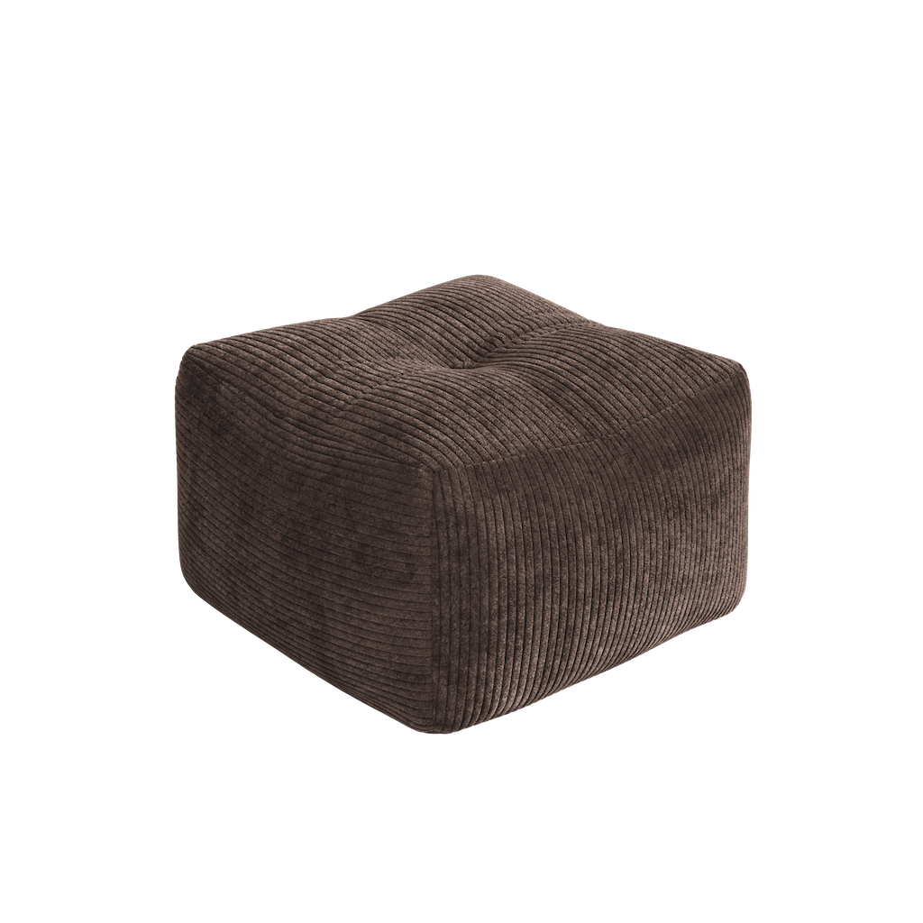 Buddy Pouf rahi Mega Corduroy samettikankaalla, väri Dark Cocoa.