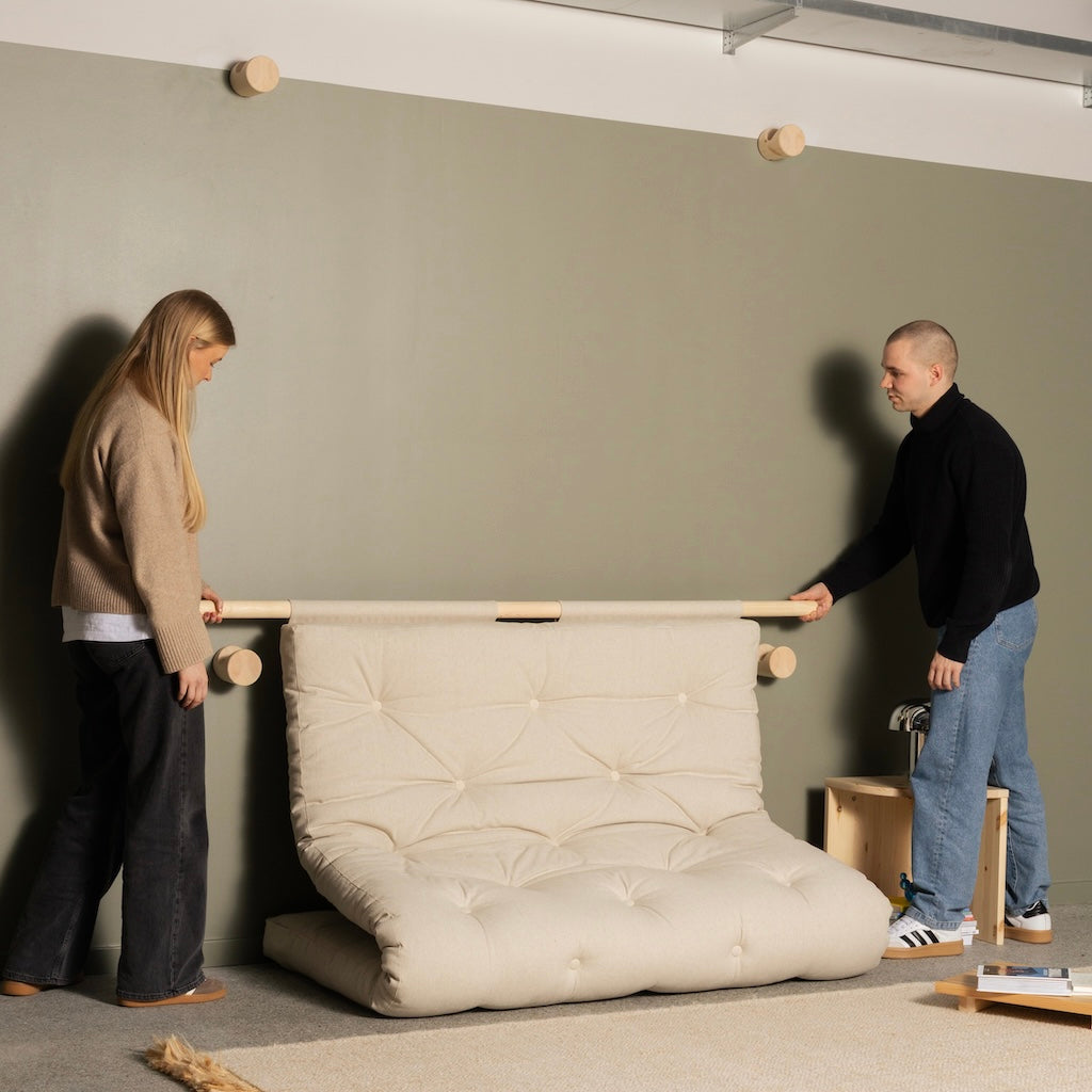 Hooked vuodesohva, kangas Linen.