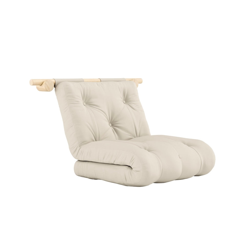 Hooked vuodetuoli, kangas Beige.