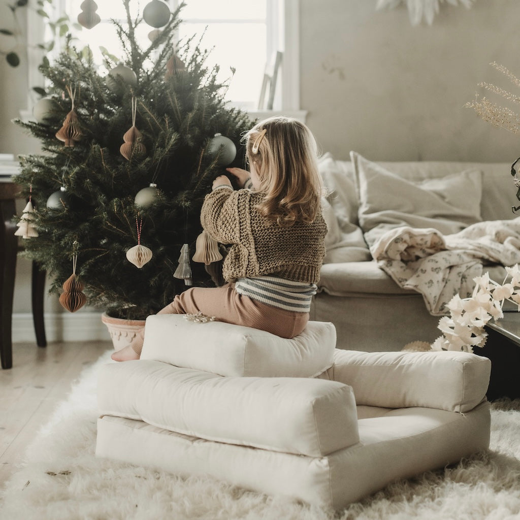 Mini Cube vuodetuoli, kangas Natural.