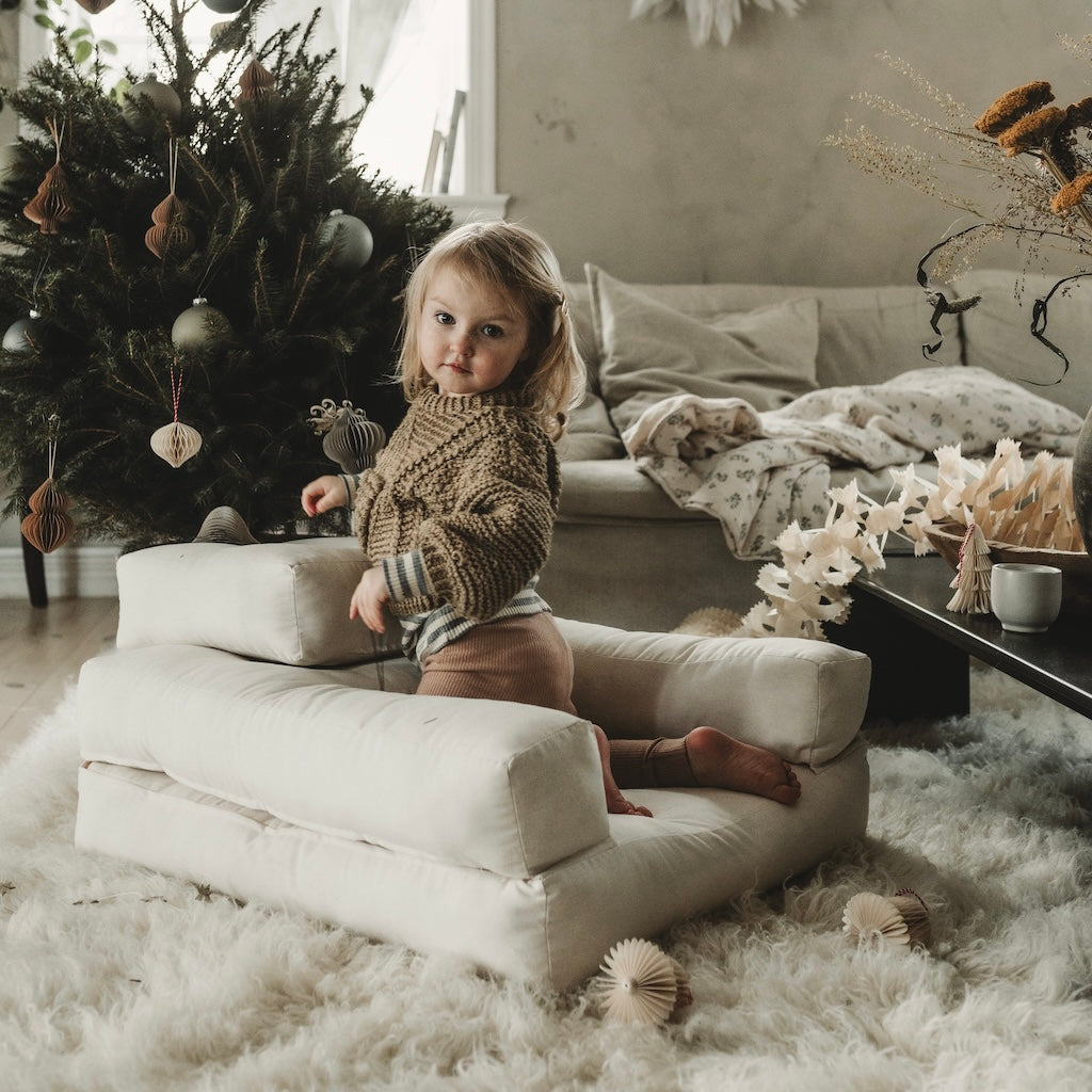 Mini Cube vuodetuoli, kangas Natural.