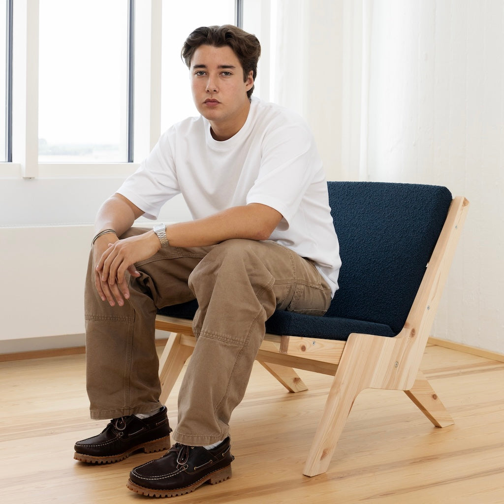 Sway Lounge tuoli, kangas Oxfort Blue.