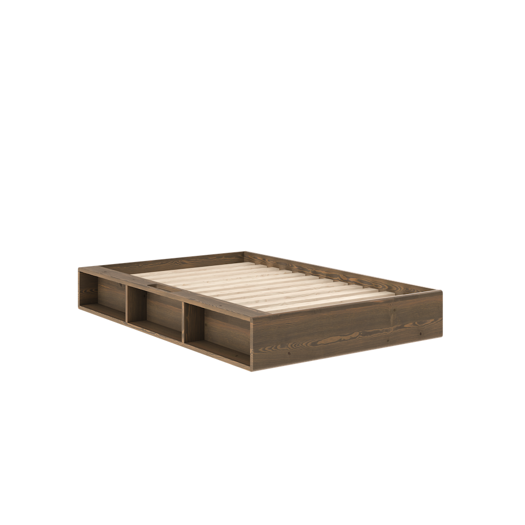 Ziggy sänkyrunko, väri ruskea, koko 120x200cm.