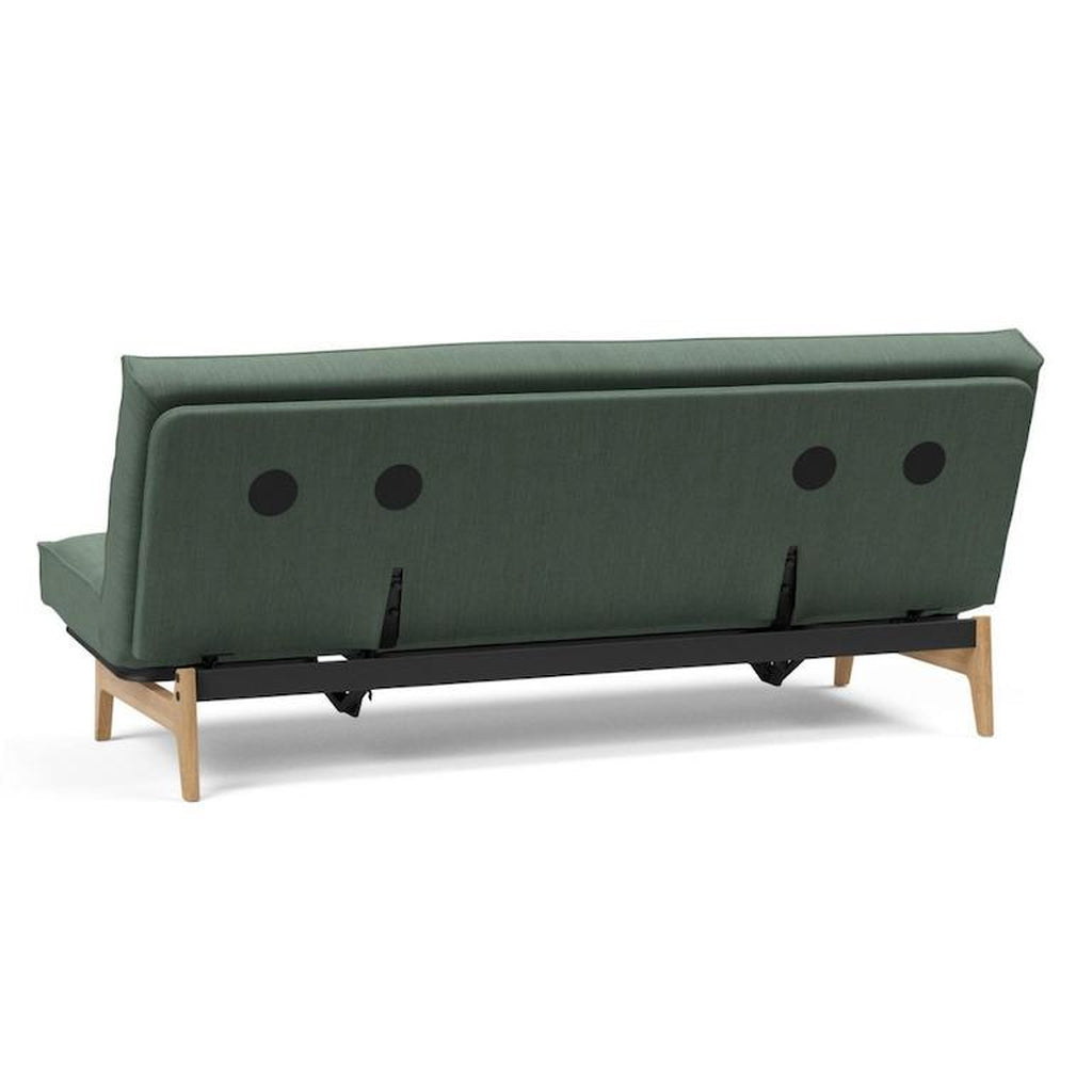 Aslak 120 vuodesohva. Kuvan patjan päällä on Sharp Plus irtopäällinen, kangas Elegance Green. (Kangas ei ole enää valikoimassa)