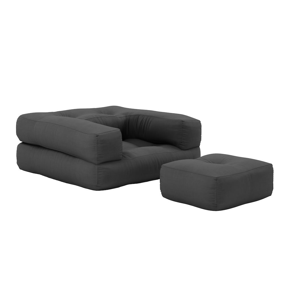 Mini Cube vuodetuoli, kangas Dark Grey.