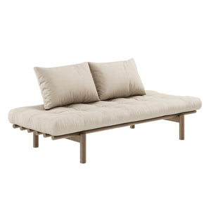 Pace Daybed, runko ruskea, kangas Beige.