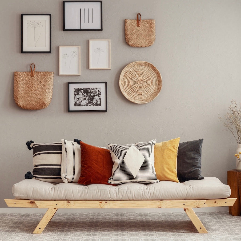 Bebop vuodesohva, runko luonnonvärinen, kangas Beige.