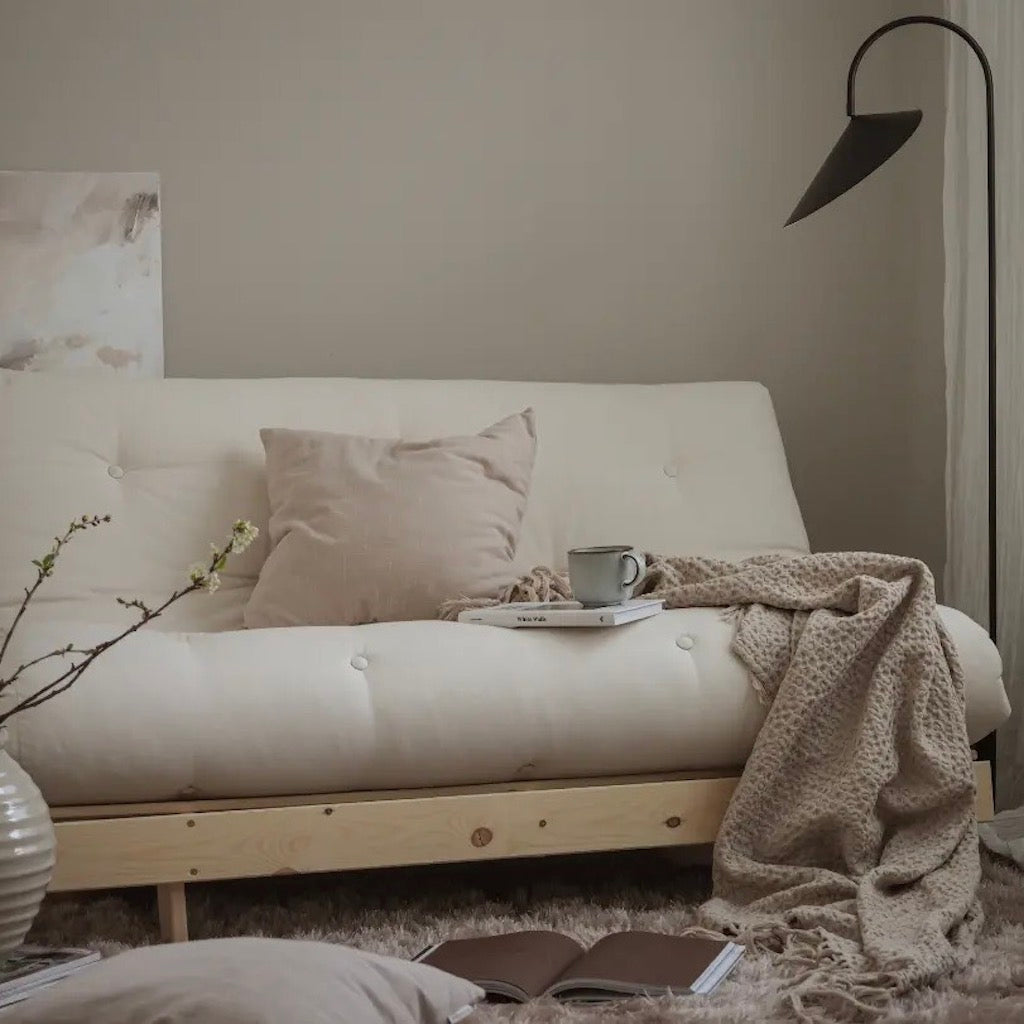 Roots 140 vuodesohva, runko käsittelemätön, kangas Natural.