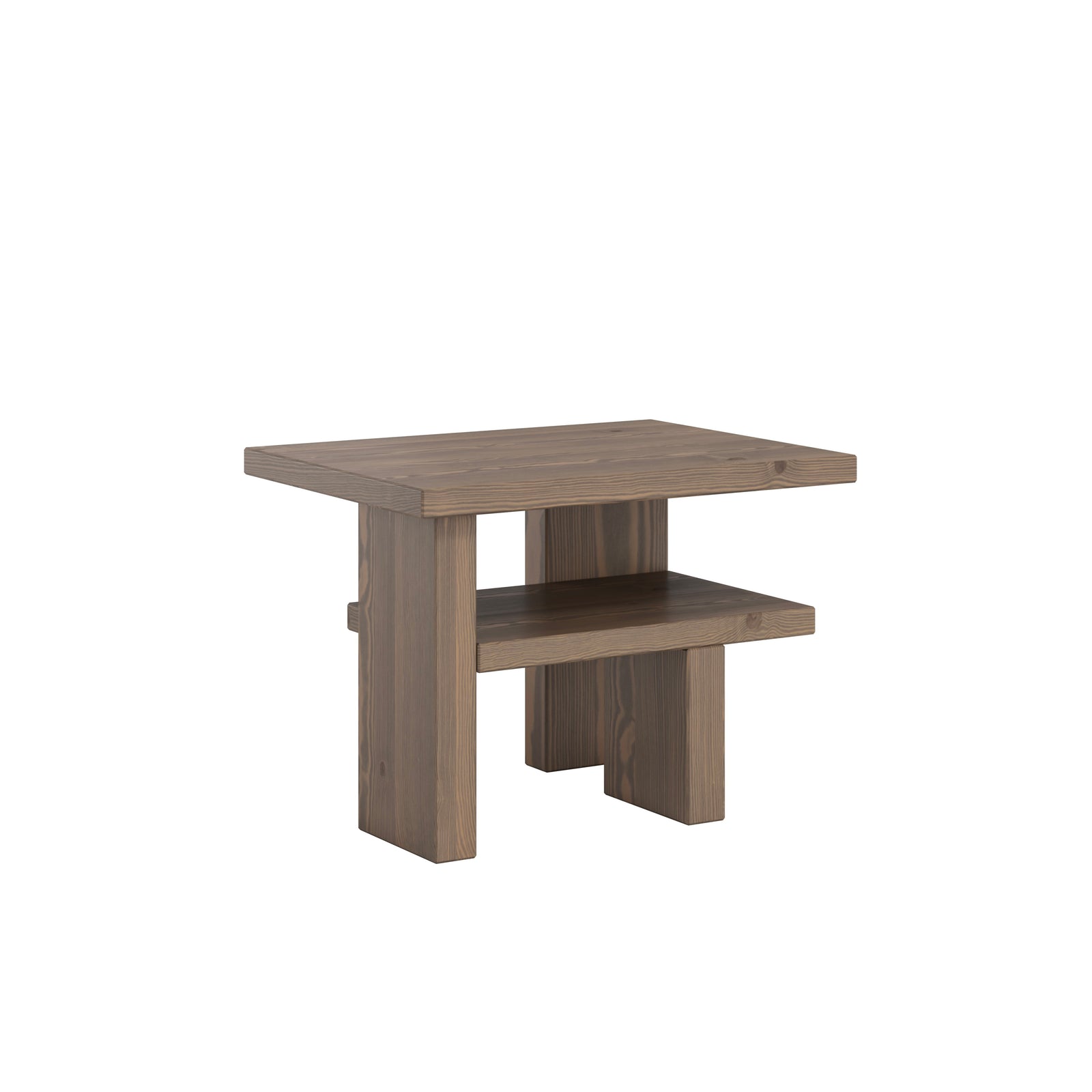 Japan sivupöytä, ruskea.