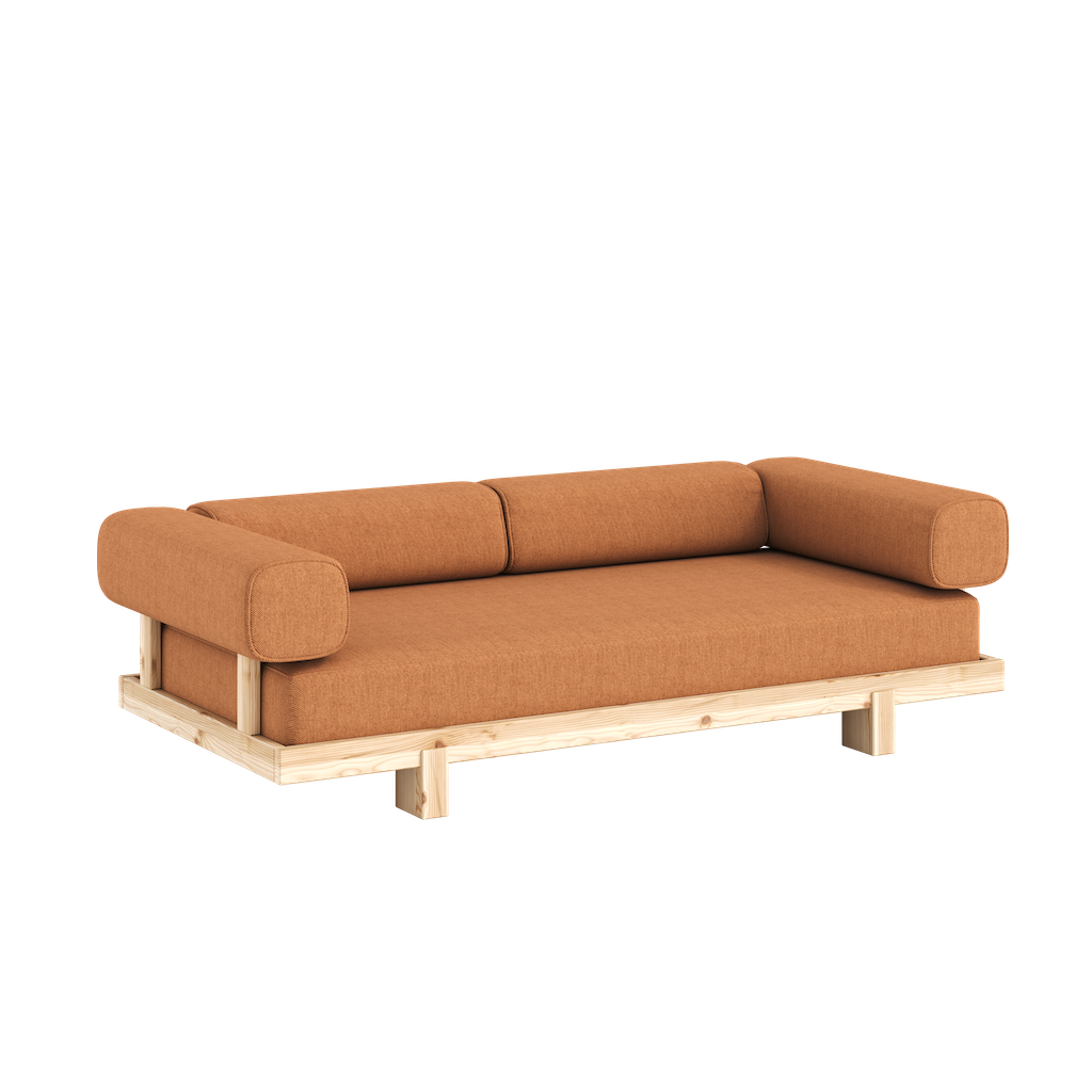 Stay sohva, edestä kuvattuna, kangas Vintage Orange.