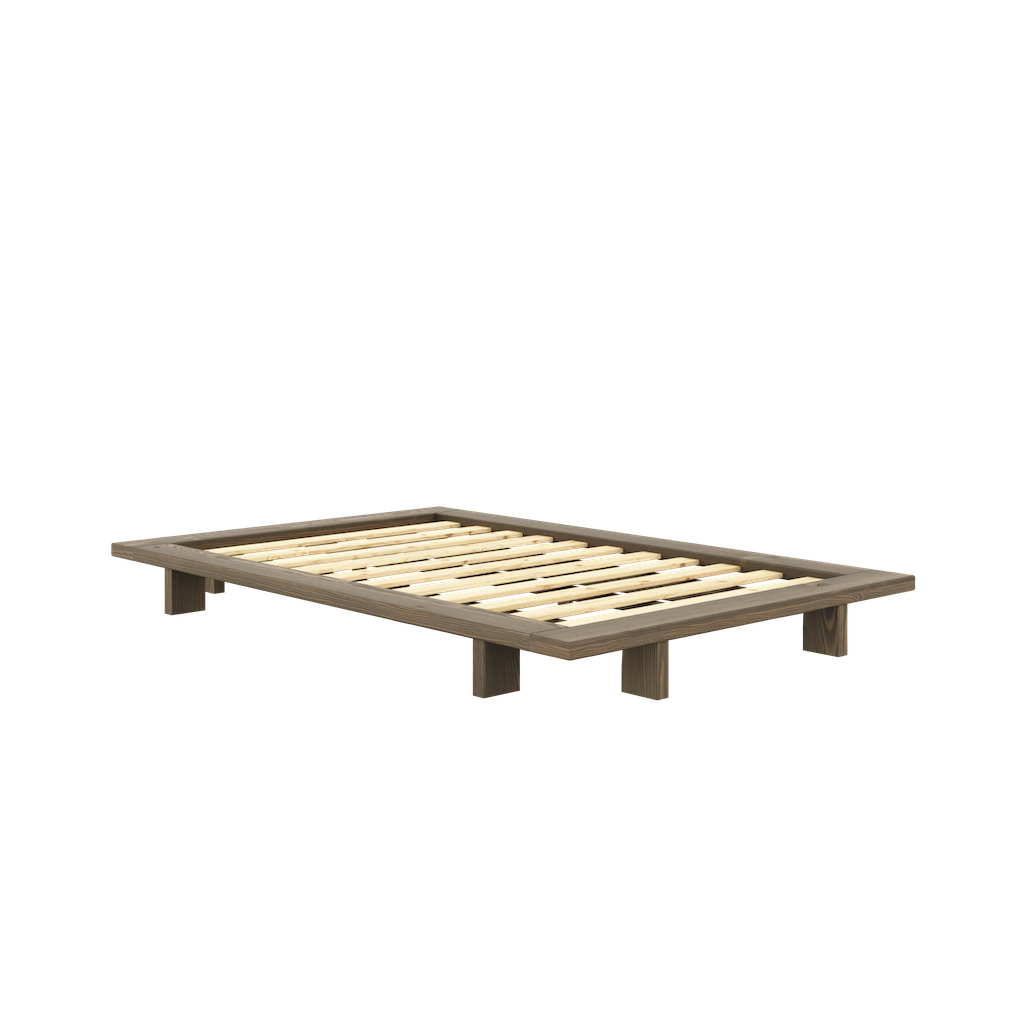 120 cm Japan sänkyrunko, ruskea.