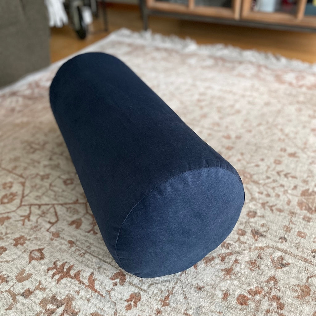 Bolster, kangas Fancy Tummansininen.