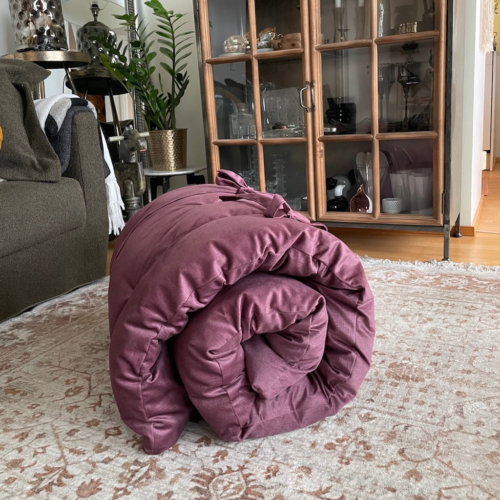 Joogafuton, kangas Fancy Luumu.