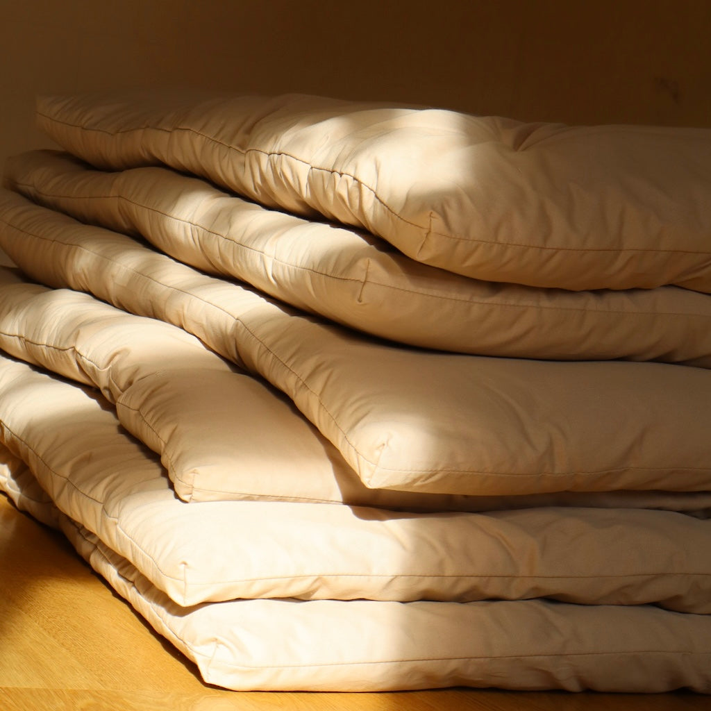 Joogafuton 100x200cm, kangas luonnonvalkoinen.