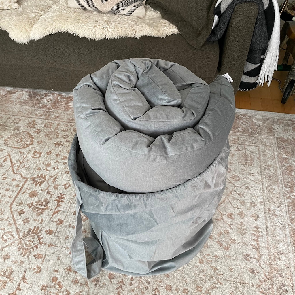 Roll futon ja sen säilytyspussi, kangas Fancy Akvamariini