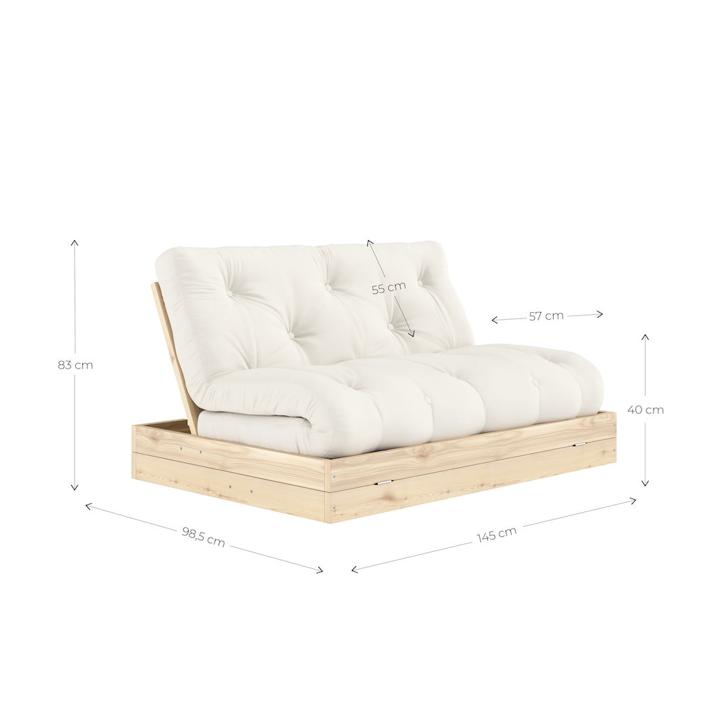 Flip vuodesohvan mitat.