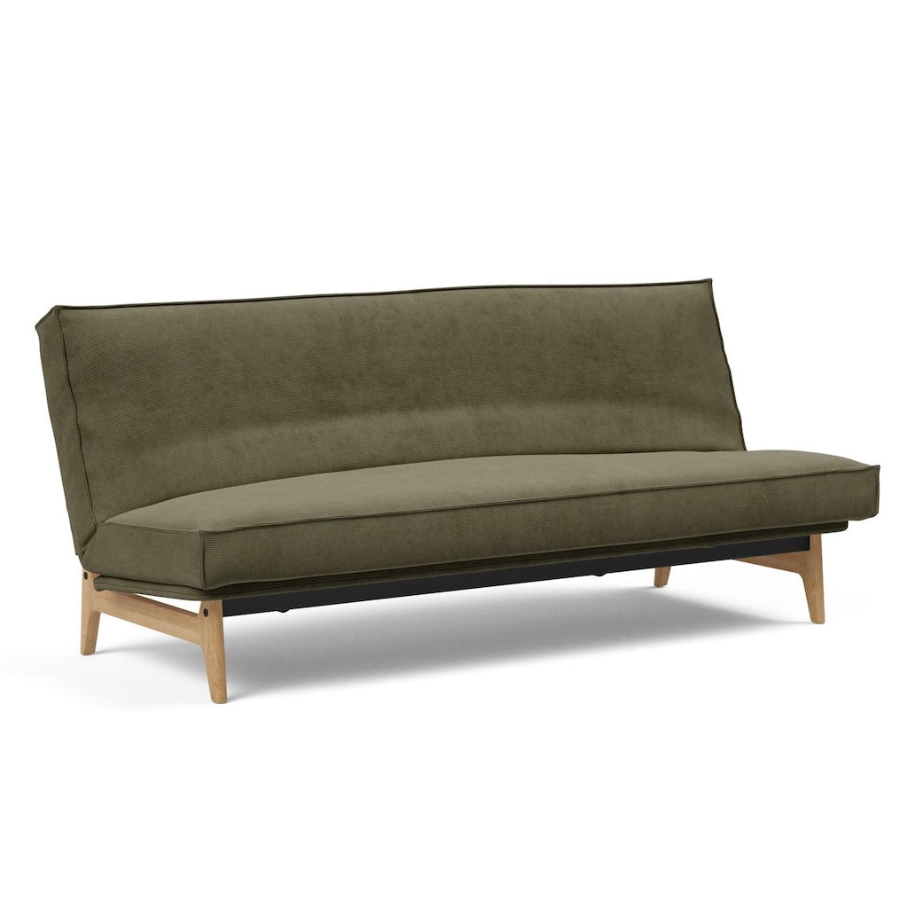 Aslak 120 vuodesohva, kangas Cordufine Pine Green, Sharp Plus irtopäällinen.