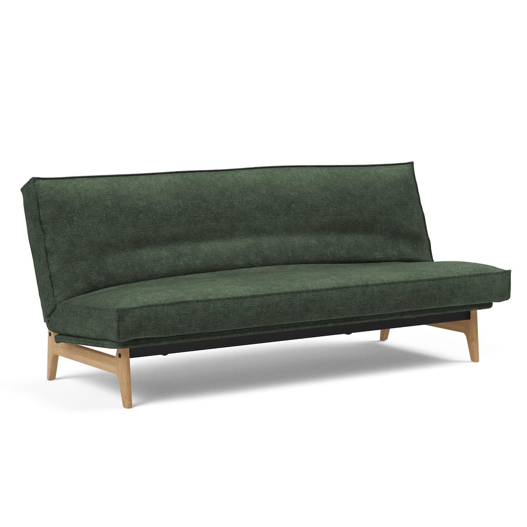 Aslak 120 vuodesohva, kangas Avella Pine Green, Sharp Plus irtopäällinen.