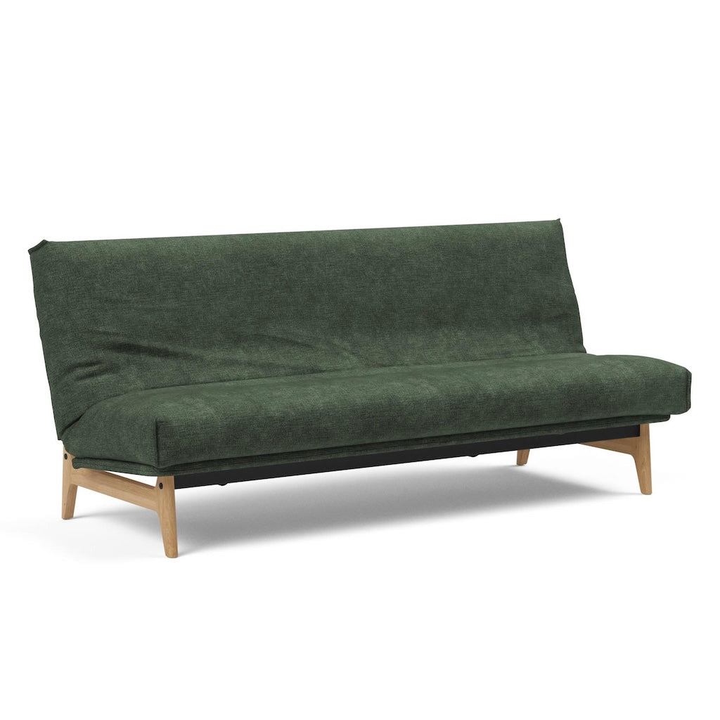 Aslak 120 vuodesohva, kangas Avella Pine Green, Nordic irtopäällinen.