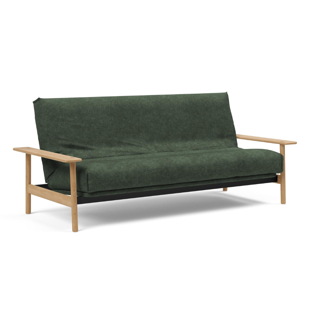 Balder vuodesohva irtopäällisillä, kangas Avella Pine Green.