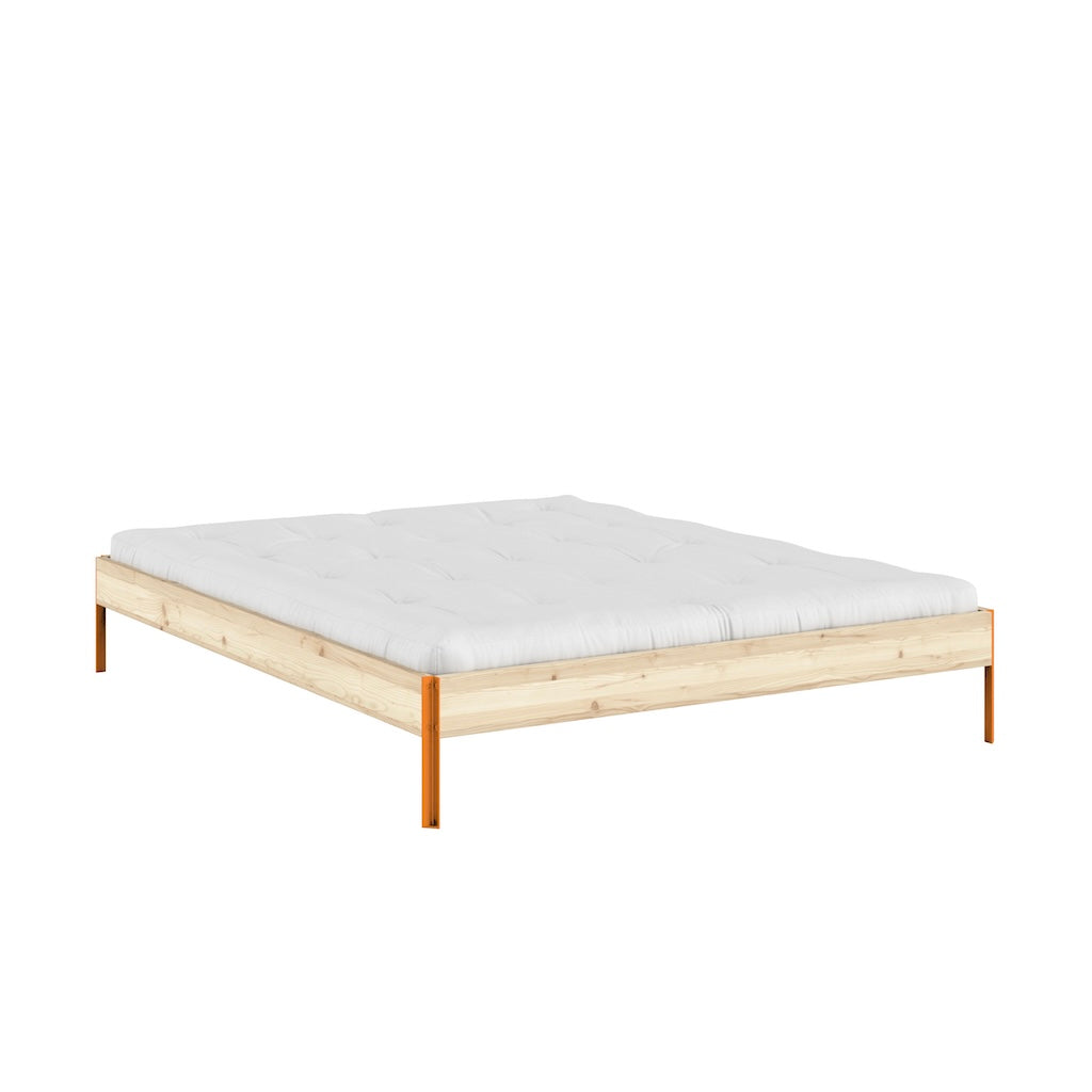 Core 160 sänkyrunko luonnonvärinen, jalat Solar Orange.