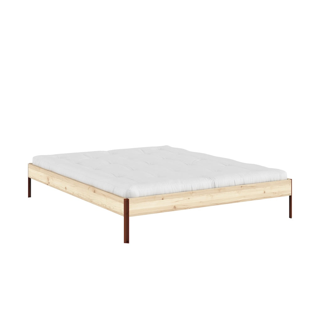 Core 160 sänkyrunko luonnonvärinen, jalat Terra Red.