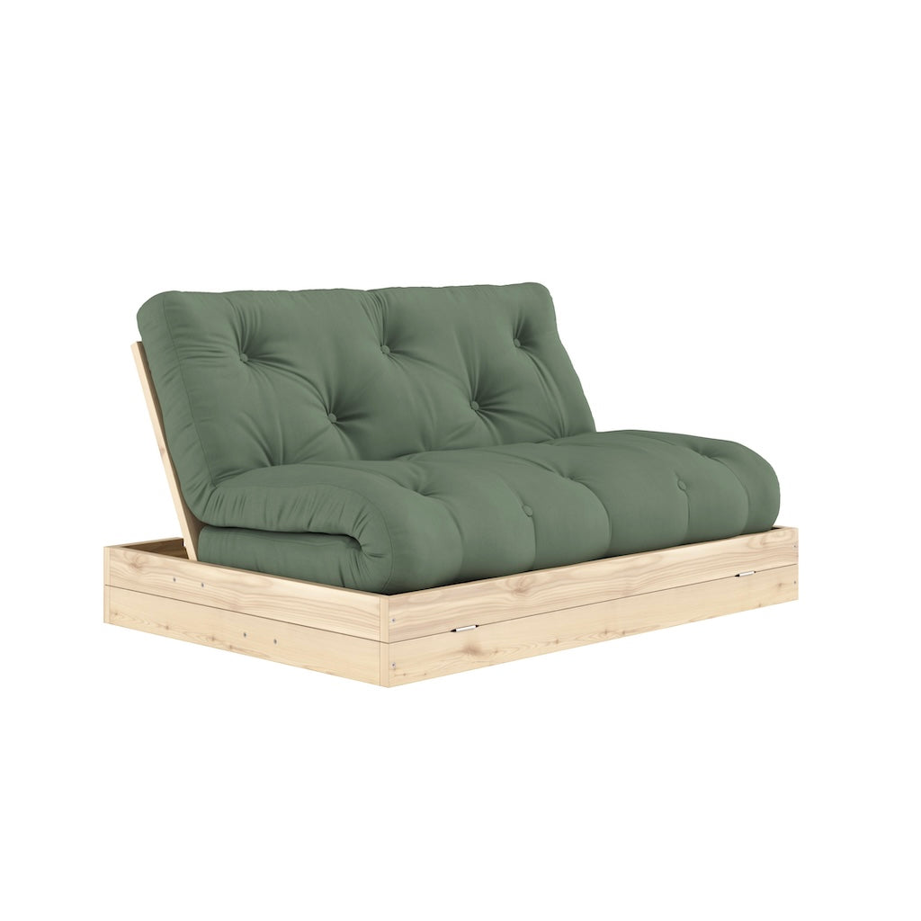 Flip vuodesohva, kangas Olive Green.