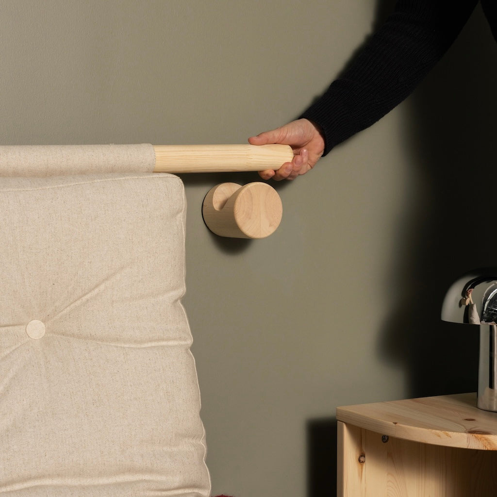 Hooked Sofa Bed, kangas Linen.