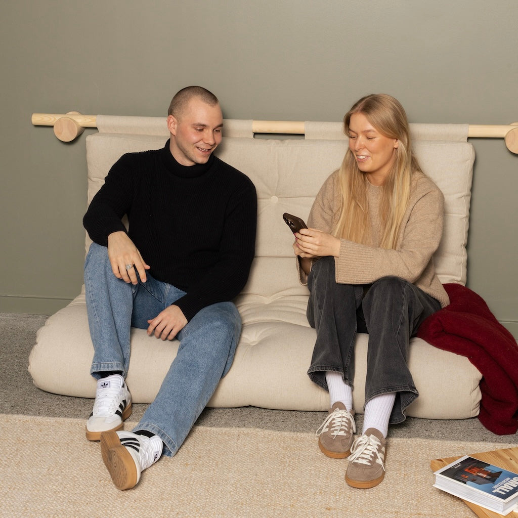 Hooked vuodesohva, kangas Linen.