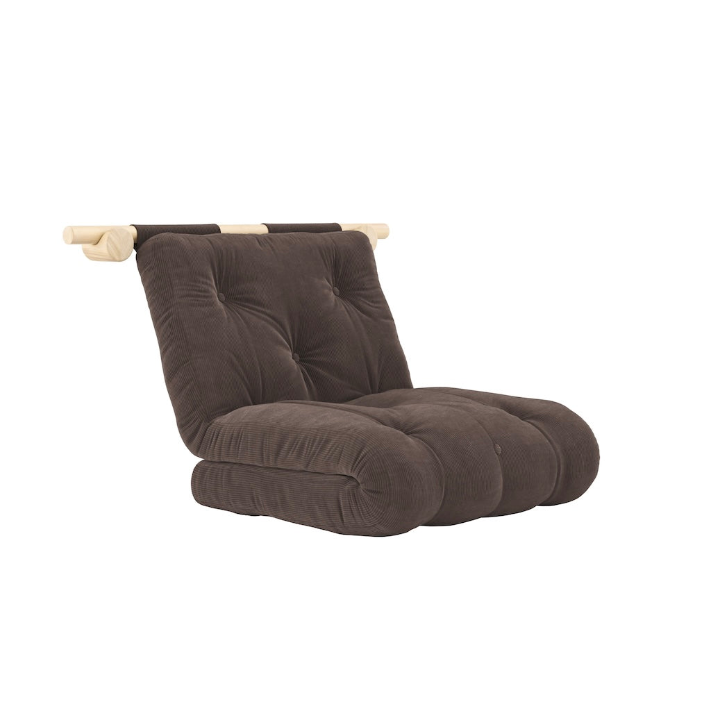 Hooked vuodetuoli, kangas Chocolate.