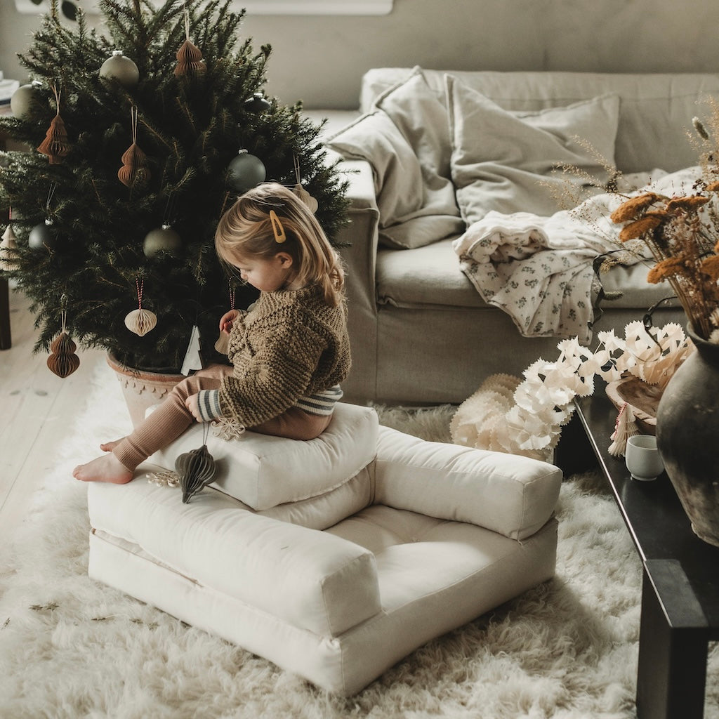 Mini Cube vuodetuoli, kangas Natural.