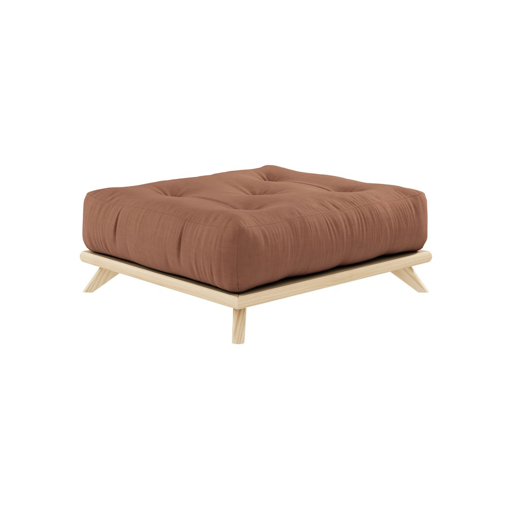 Rahin futonpatja, kangas Clay Brown. Kuvassa myös Senza rahin runko. (Hinta sisältää vain futonpatjan.)