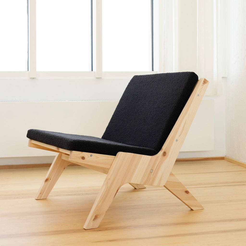 Sway Lounge tuoli, kangas Midnight Grey.