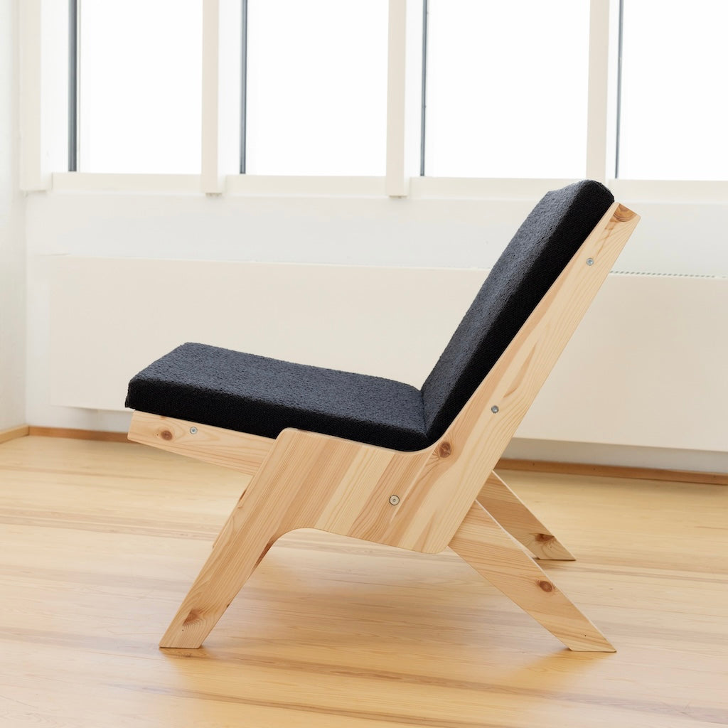 Sway Lounge tuoli, kangas Midnight Grey.