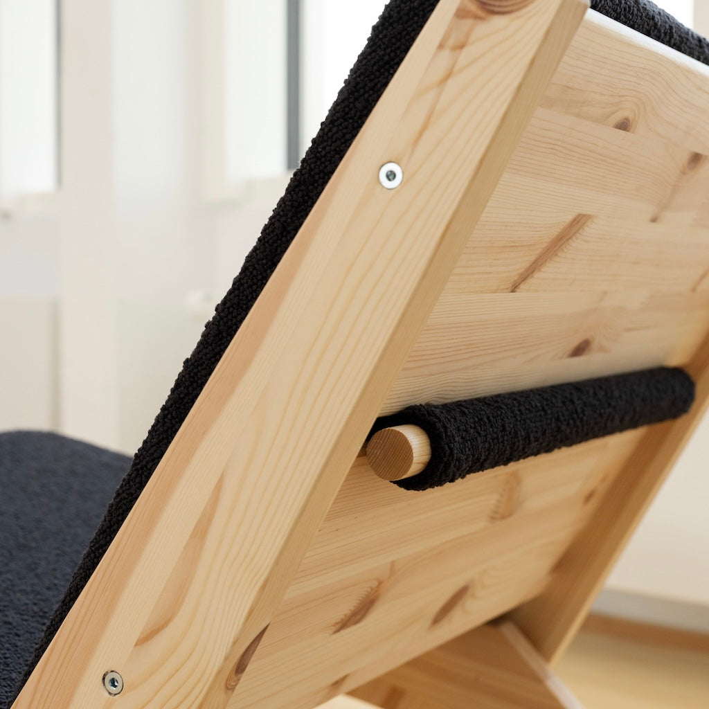 Sway Lounge tuoli, kangas Midnight Grey.