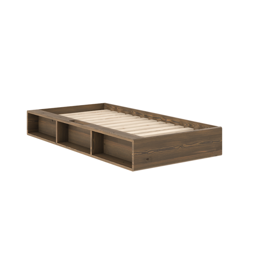 Ziggy sänkyrunko, väri ruskea, koko 90x200cm. 