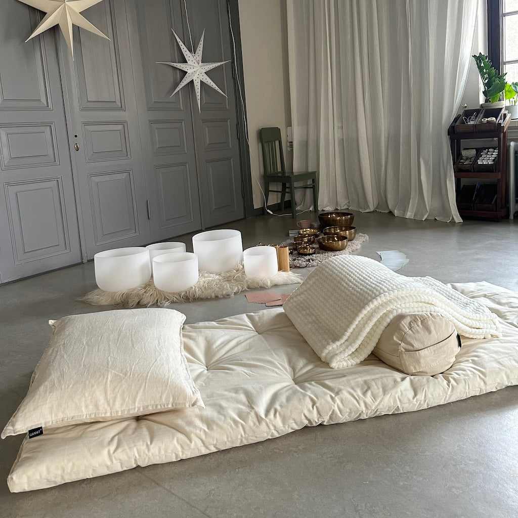 Joogafuton, kangas Luonnonvalkoinen. 