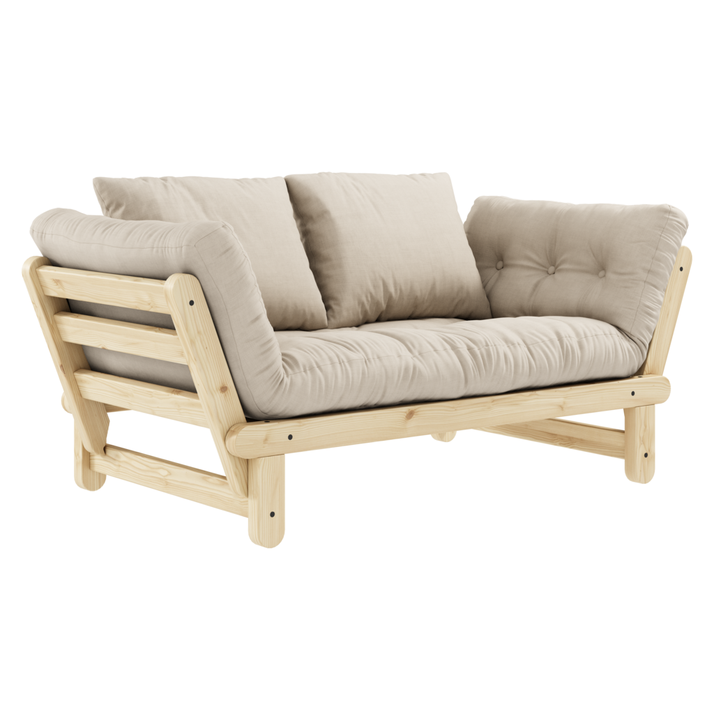 Beat vuodesohva, runko luonnonvärinen, kangas Beige.
