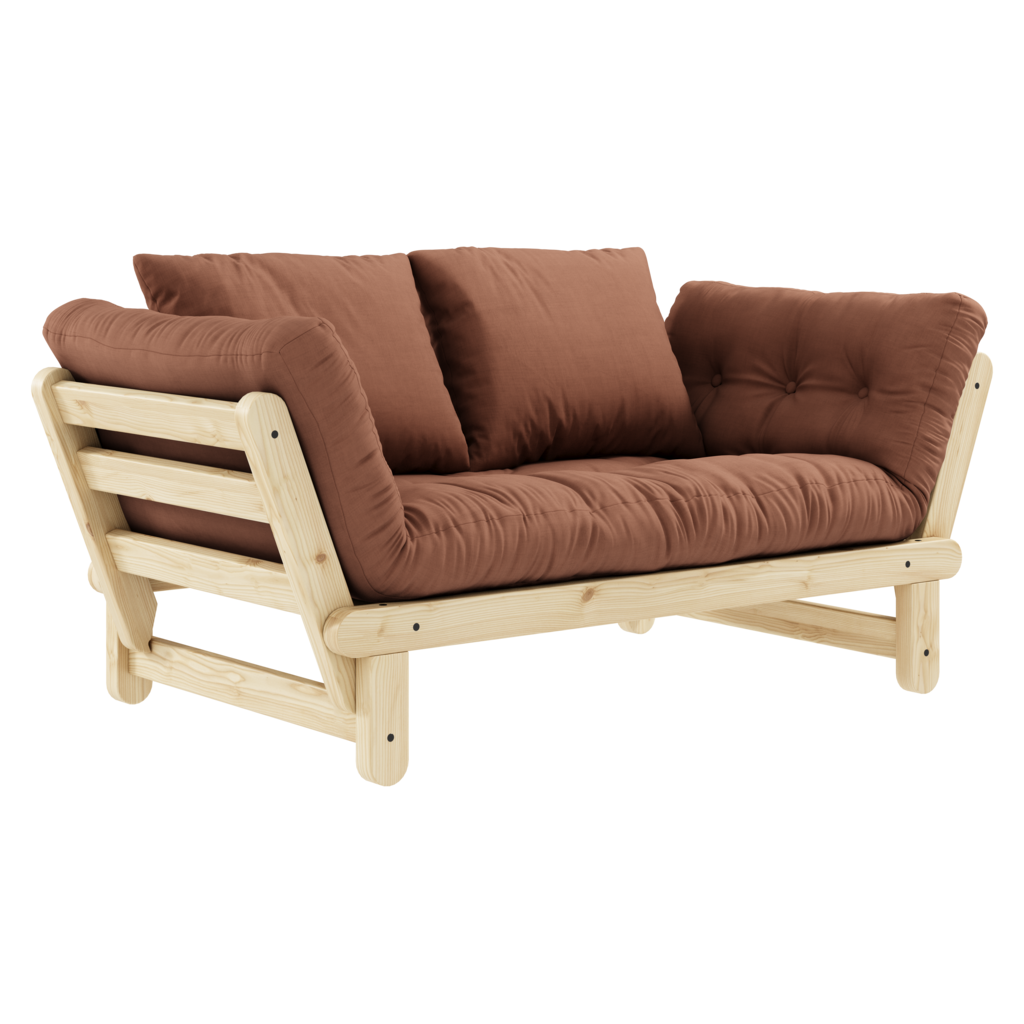 Beat vuodesohva, runko luonnonvärinen, kangas Clay Brown.
