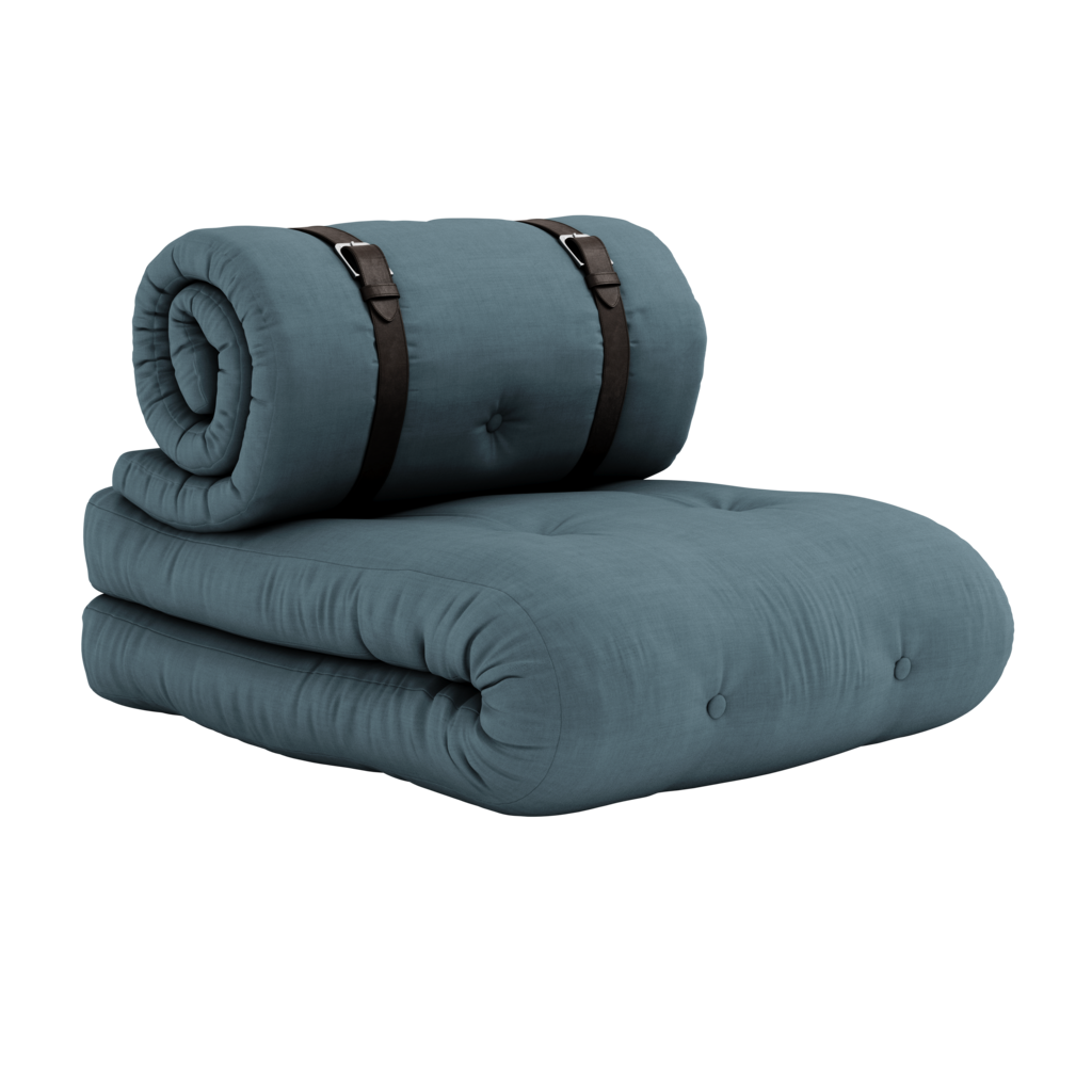 Buckle Up vuodetuoli, kangas Petrol Blue.