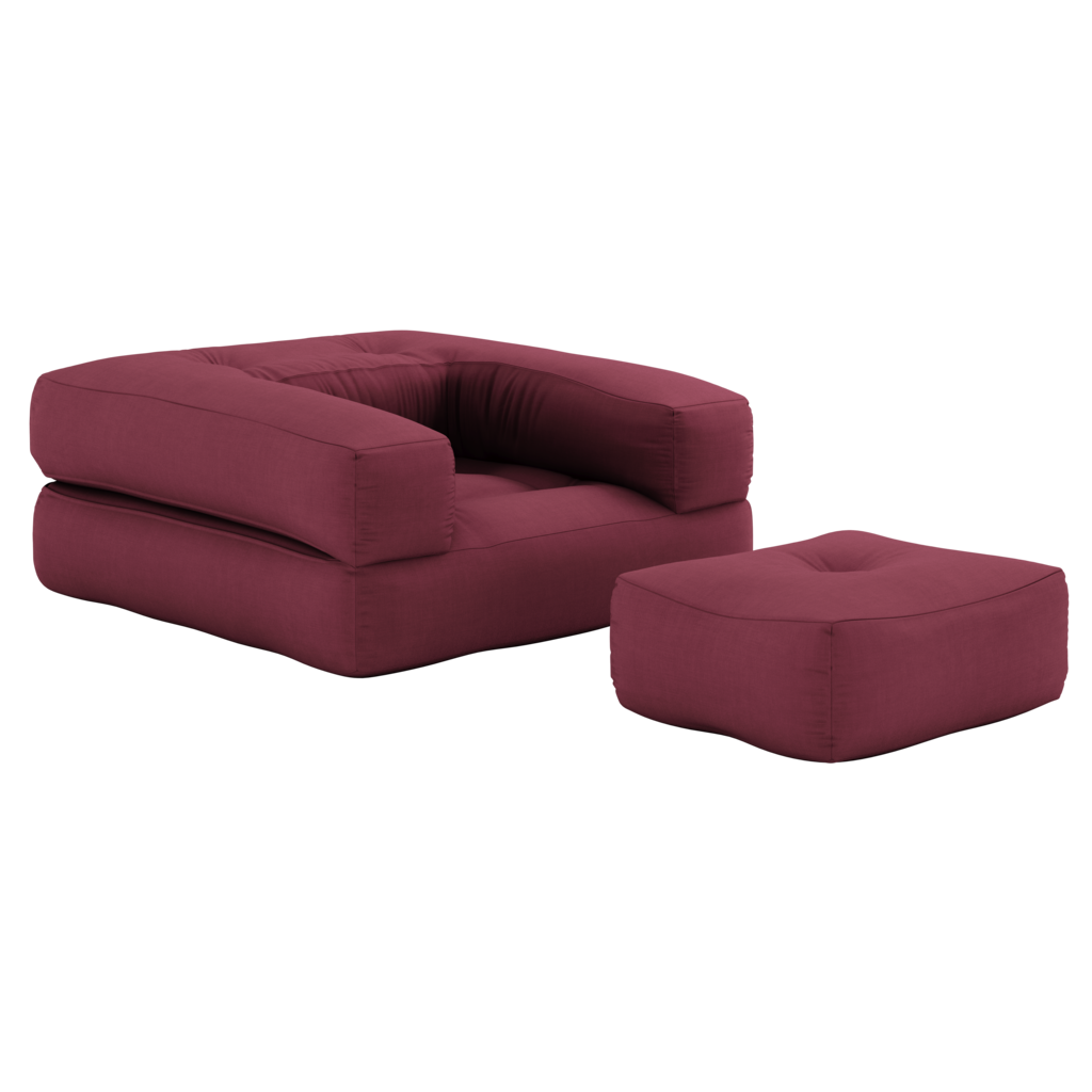 Cube vuodetuoli, kangas Bordeaux.