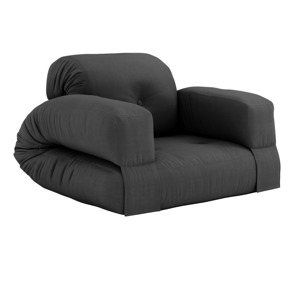 Hippo vuodetuoli, kangas Dark Grey.