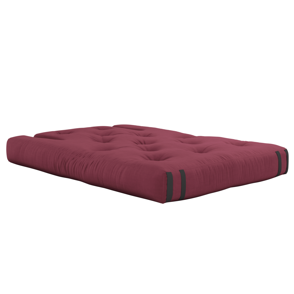 Hippo vuodesohva, kangas Bordeaux. Tummassa kankaassa on tummat tarrat.