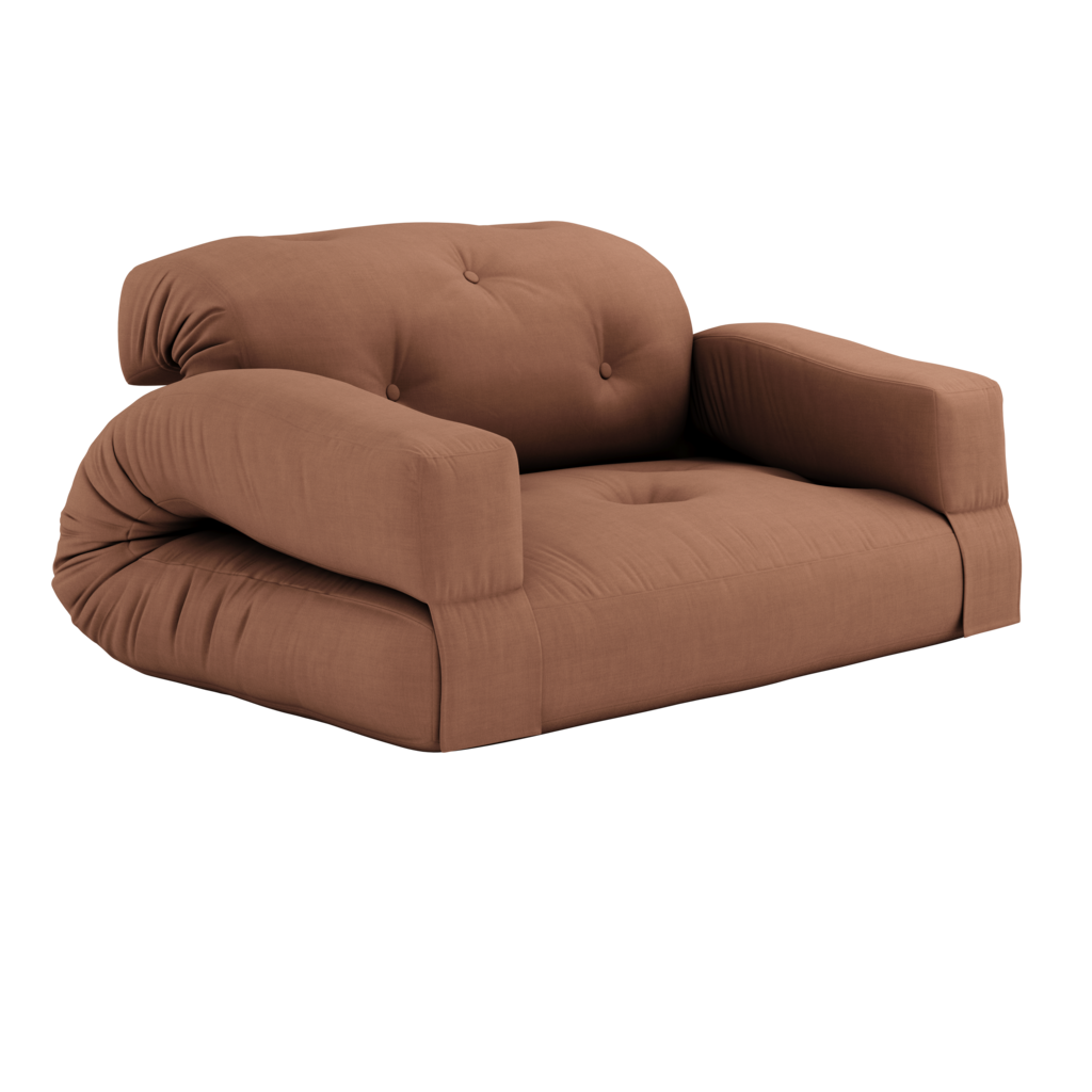 Hippo vuodesohva, kangas Clay Brown.