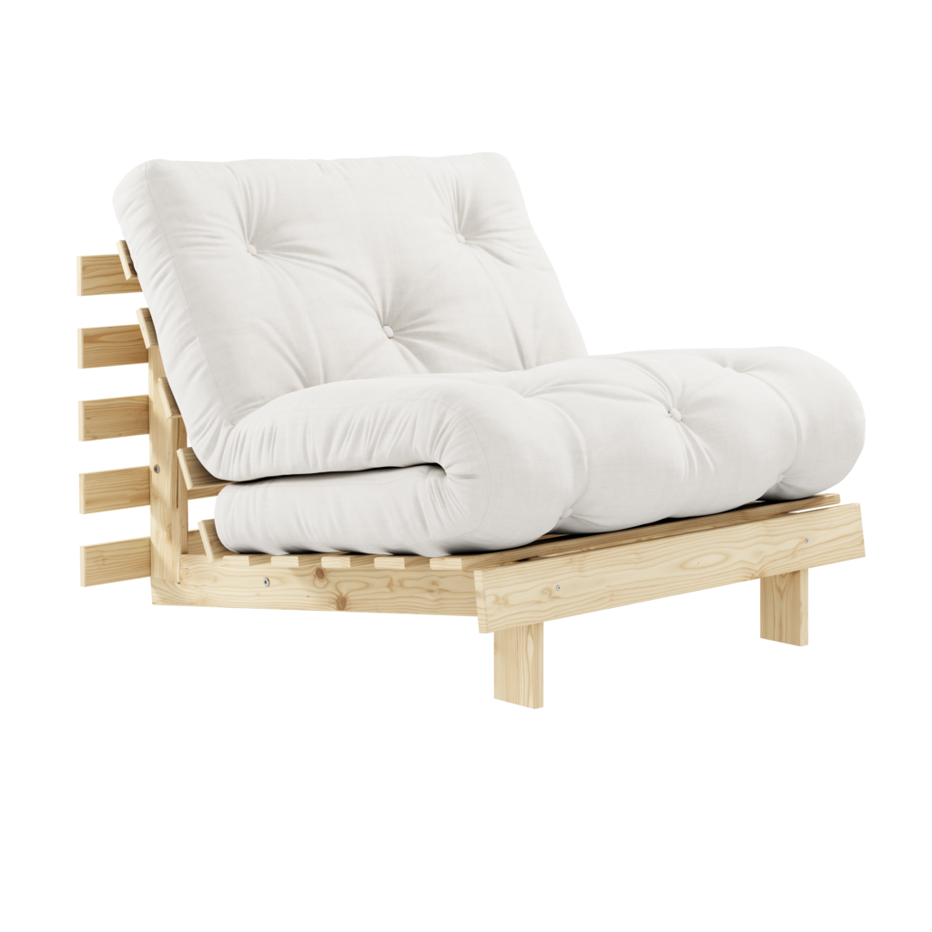 Roots 90 vuodetuoli, runko käsittelemätön, kangas Natural.