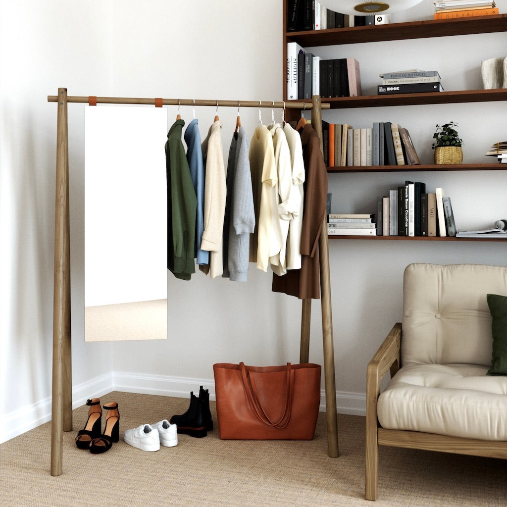 Hongi rekki, ruskea. Kuvan peili ei kuulu mallistoomme.