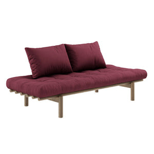Pace Daybed, runko ruskea, kangas Bordeaux.