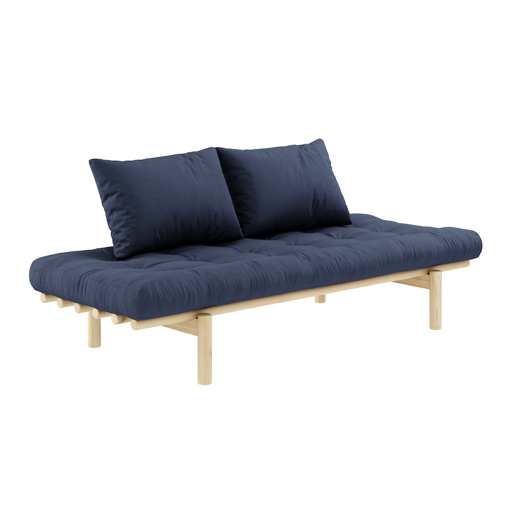 Pace Daybed vuodesohva, runko luonnonvärinen, kangas Navy.